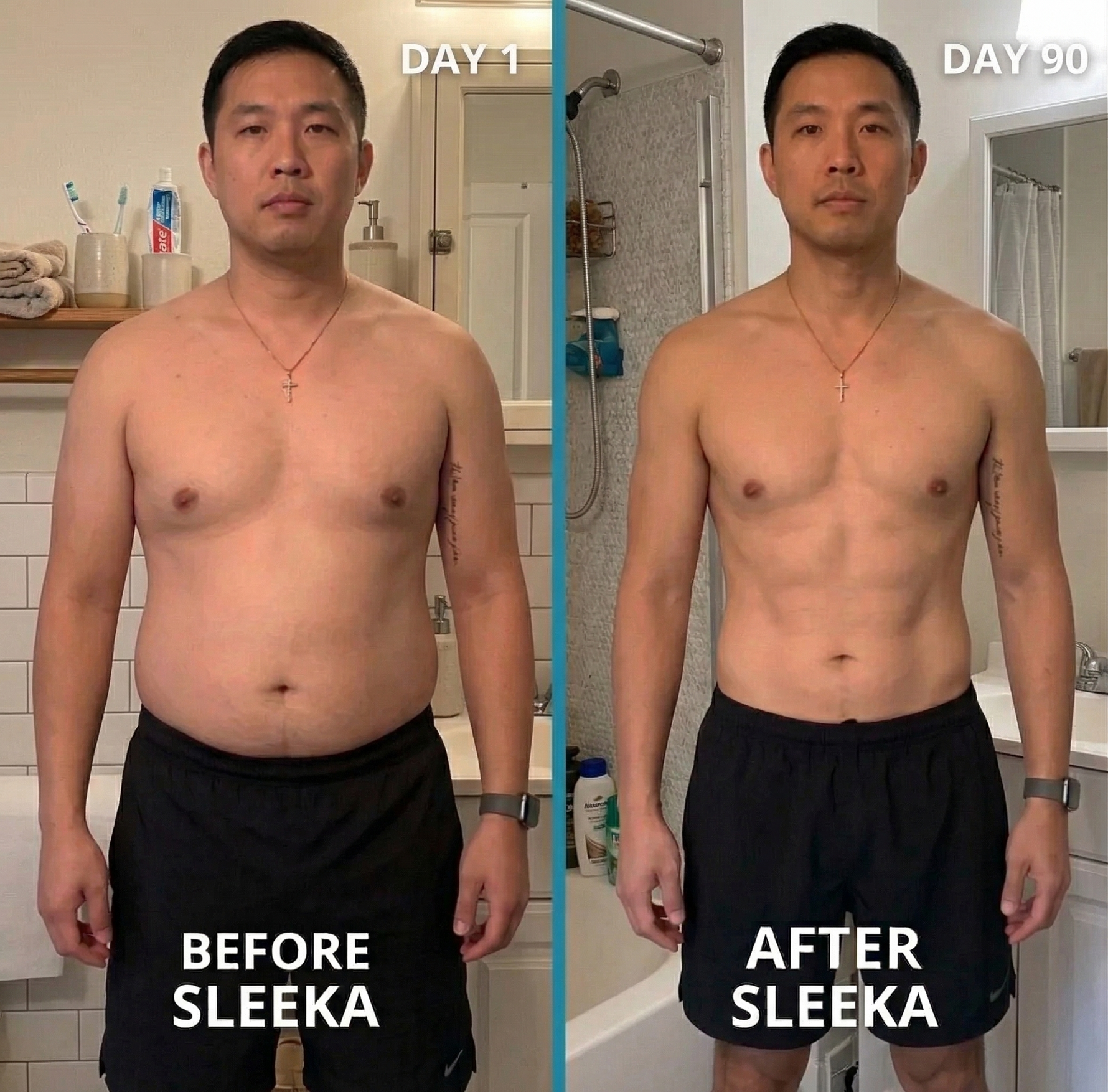 before after